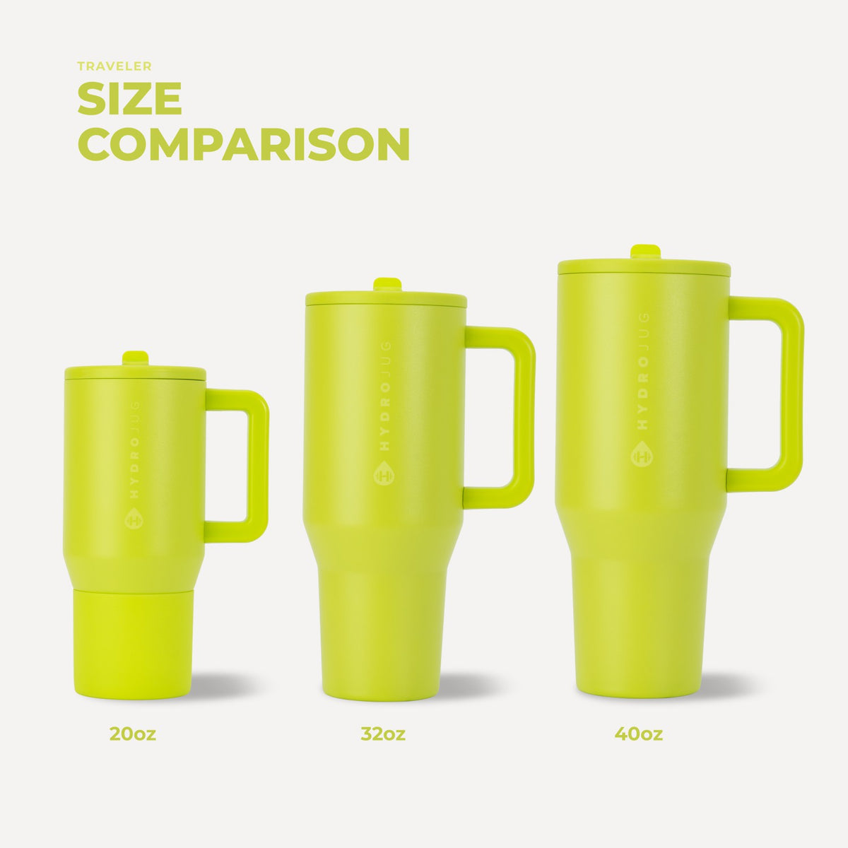 HYDROJUG Trending | HydroJug Traveler 40oz - All-Day Insulated Tumbler with Handle – Lemon Lime