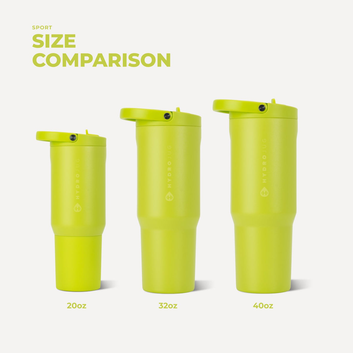 HYDROJUG New | HydroJug Sport 20oz - Insulated Water Bottle, Leakproof Flip Straw – Lemon Lime