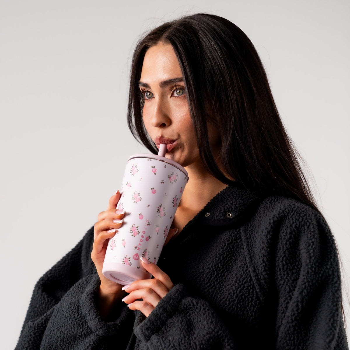 HYDROJUG New | HydroJug Everyday Tumbler 20oz - Ceramic-Lined Insulated Tumbler with Straw β Wildrose