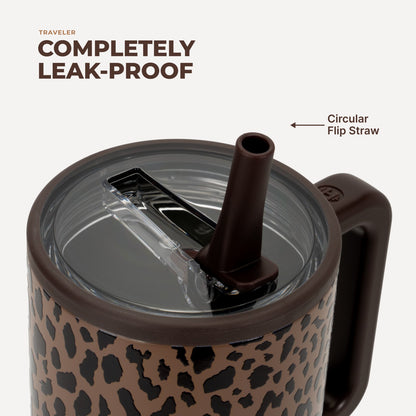 HYDROJUG Popular | HydroJug Traveler 40oz - Brown Leopard