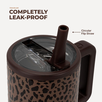 HYDROJUG Everyday | HydroJug Traveler 20oz - Brown Leopard