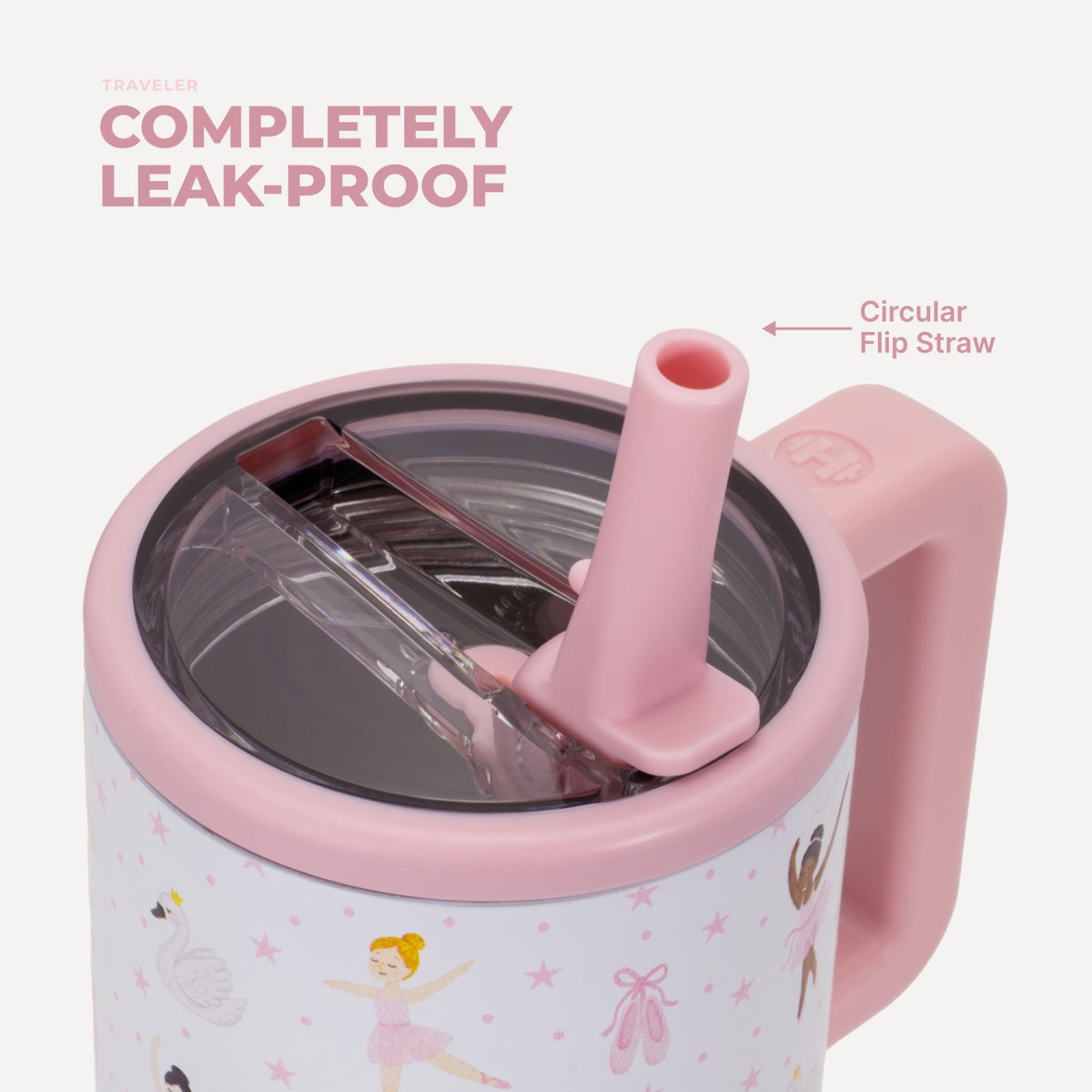 HYDROJUG Recommended | HydroJug Traveler 20oz - Leakproof Kids Tumbler with Handle – Ballerina