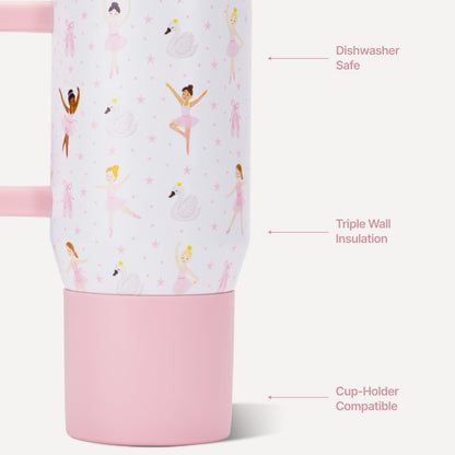 HYDROJUG Recommended | HydroJug Traveler 20oz - Leakproof Kids Tumbler with Handle – Ballerina
