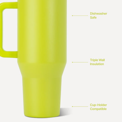 HYDROJUG Trending | HydroJug Traveler 40oz - All-Day Insulated Tumbler with Handle – Lemon Lime