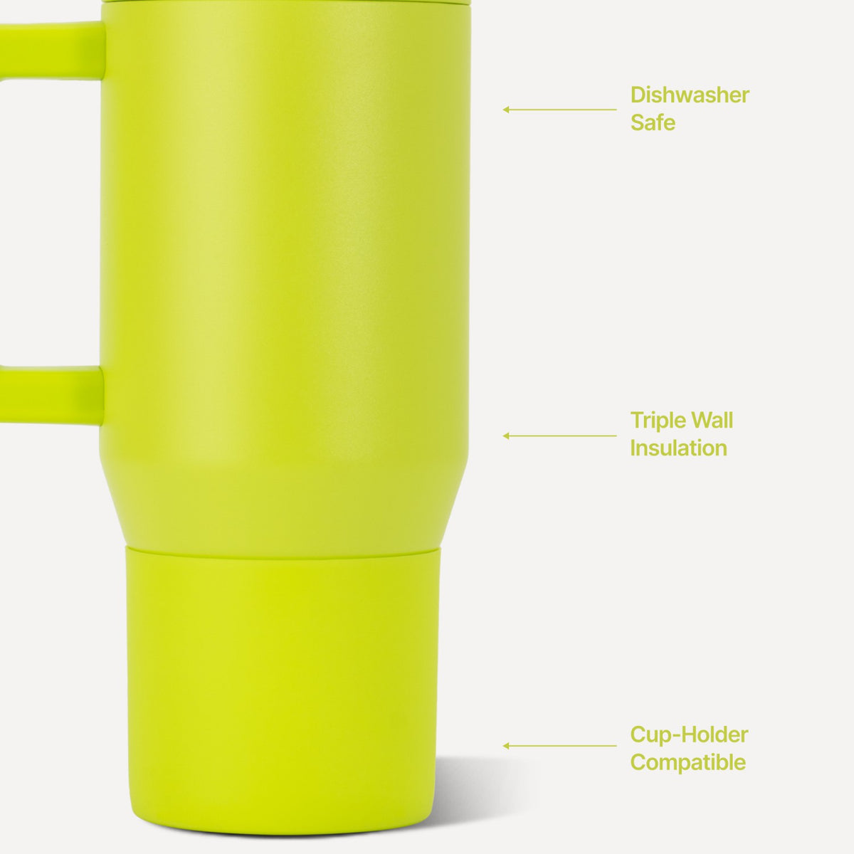 HYDROJUG Exclusive | HydroJug Traveler 20oz - Compact Insulated Tumbler with Handle – Lemon Lime