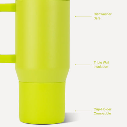 HYDROJUG Exclusive | HydroJug Traveler 20oz - Compact Insulated Tumbler with Handle – Lemon Lime
