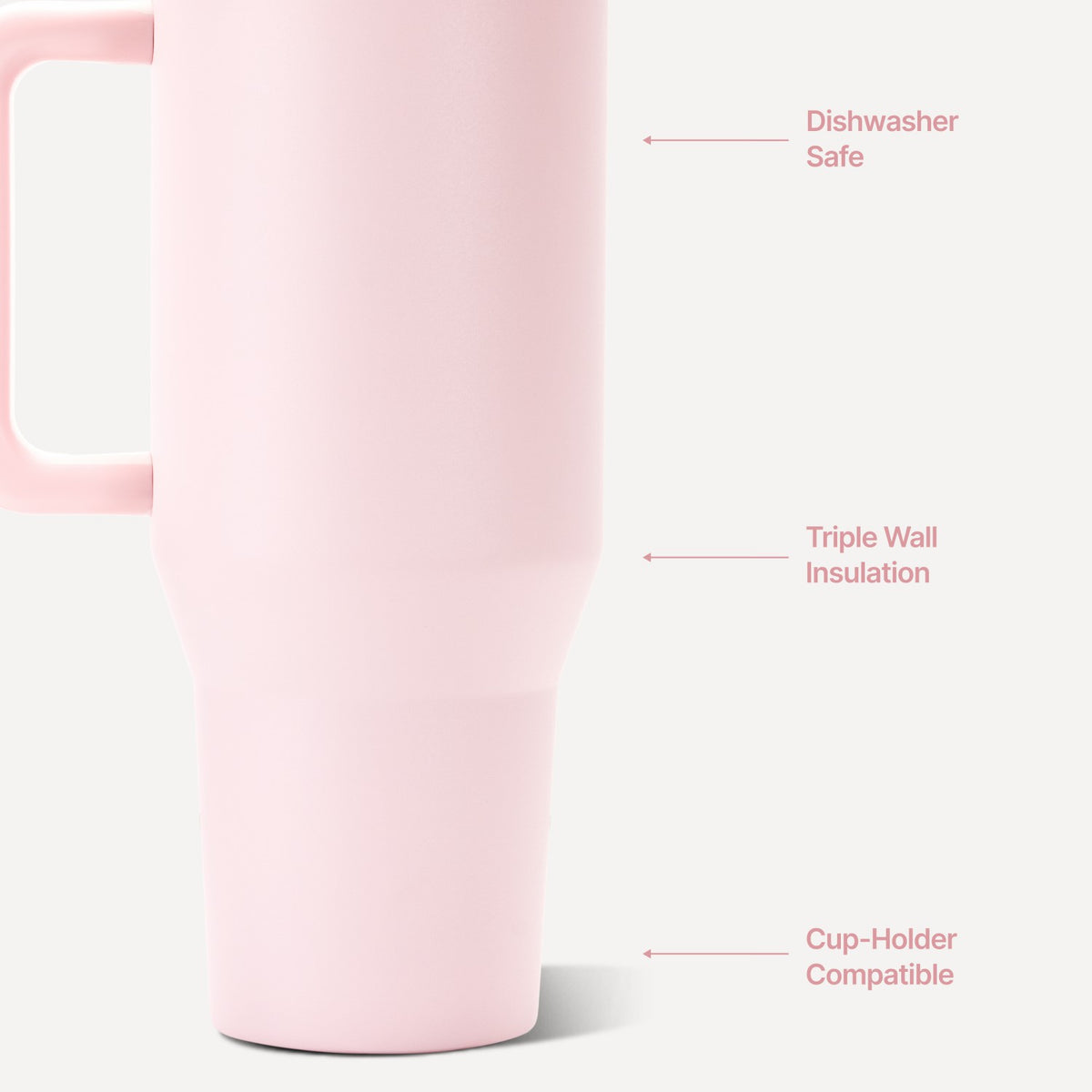 HYDROJUG Special Offer | HydroJug Traveler 40oz - All-Day Insulated Tumbler with Handle – Pink Sand