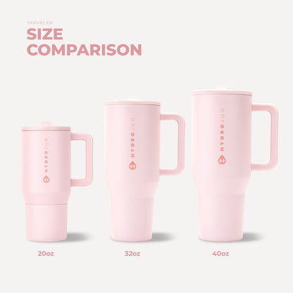 HYDROJUG Special Offer | HydroJug Traveler 40oz - All-Day Insulated Tumbler with Handle – Pink Sand