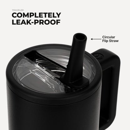 HYDROJUG Hot Sale | HydroJug Traveler 20oz - Compact Insulated Tumbler with Handle – Black