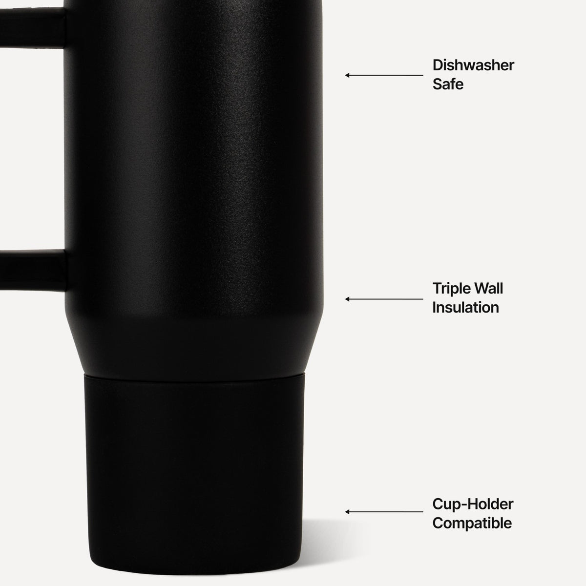 HYDROJUG Hot Sale | HydroJug Traveler 20oz - Compact Insulated Tumbler with Handle – Black
