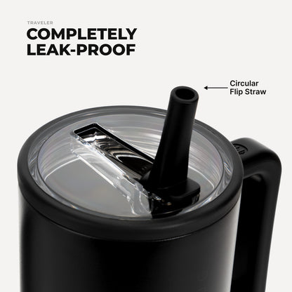 HYDROJUG Deals | HydroJug Traveler 32oz - Leakproof Insulated Tumbler with Handle – Black