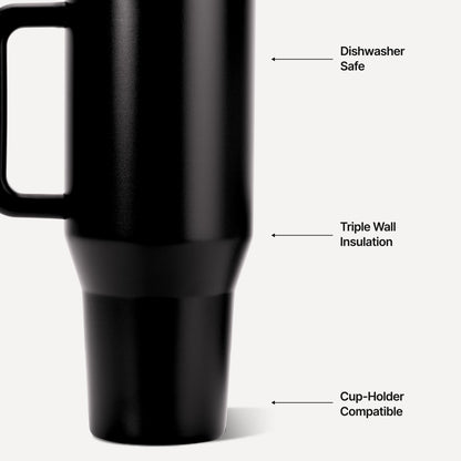 HYDROJUG Deals | HydroJug Traveler 32oz - Leakproof Insulated Tumbler with Handle – Black