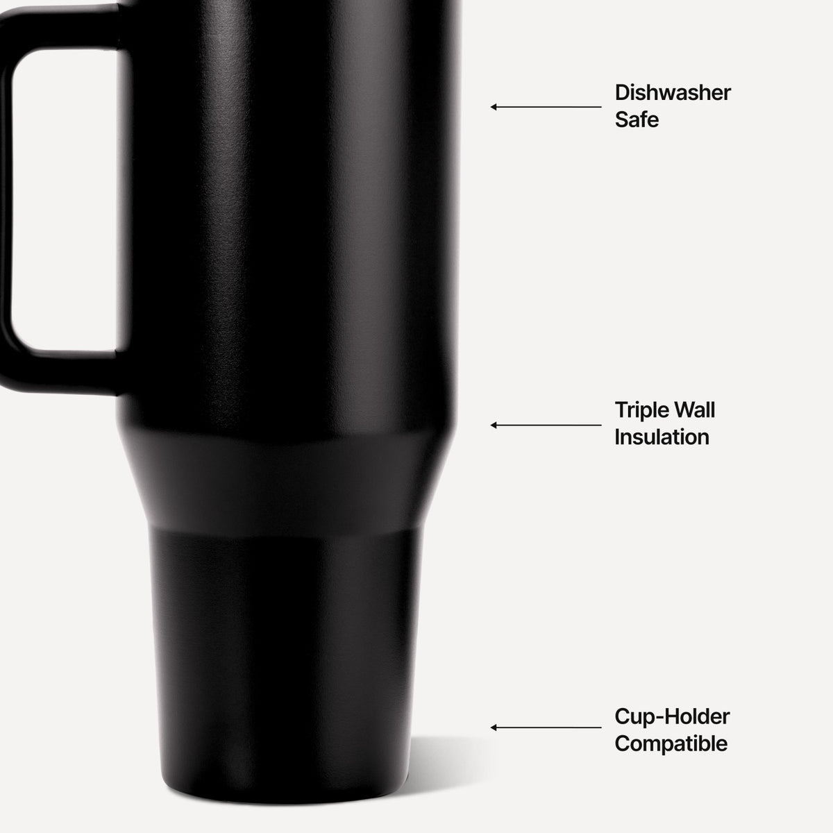 HYDROJUG Hot Sale | HydroJug Traveler 40oz - All-Day Insulated Tumbler with Handle – Black