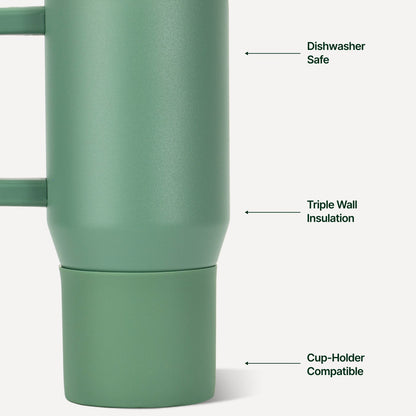 HYDROJUG New | HydroJug Traveler 20oz - Compact Insulated Tumbler with Handle – Sage