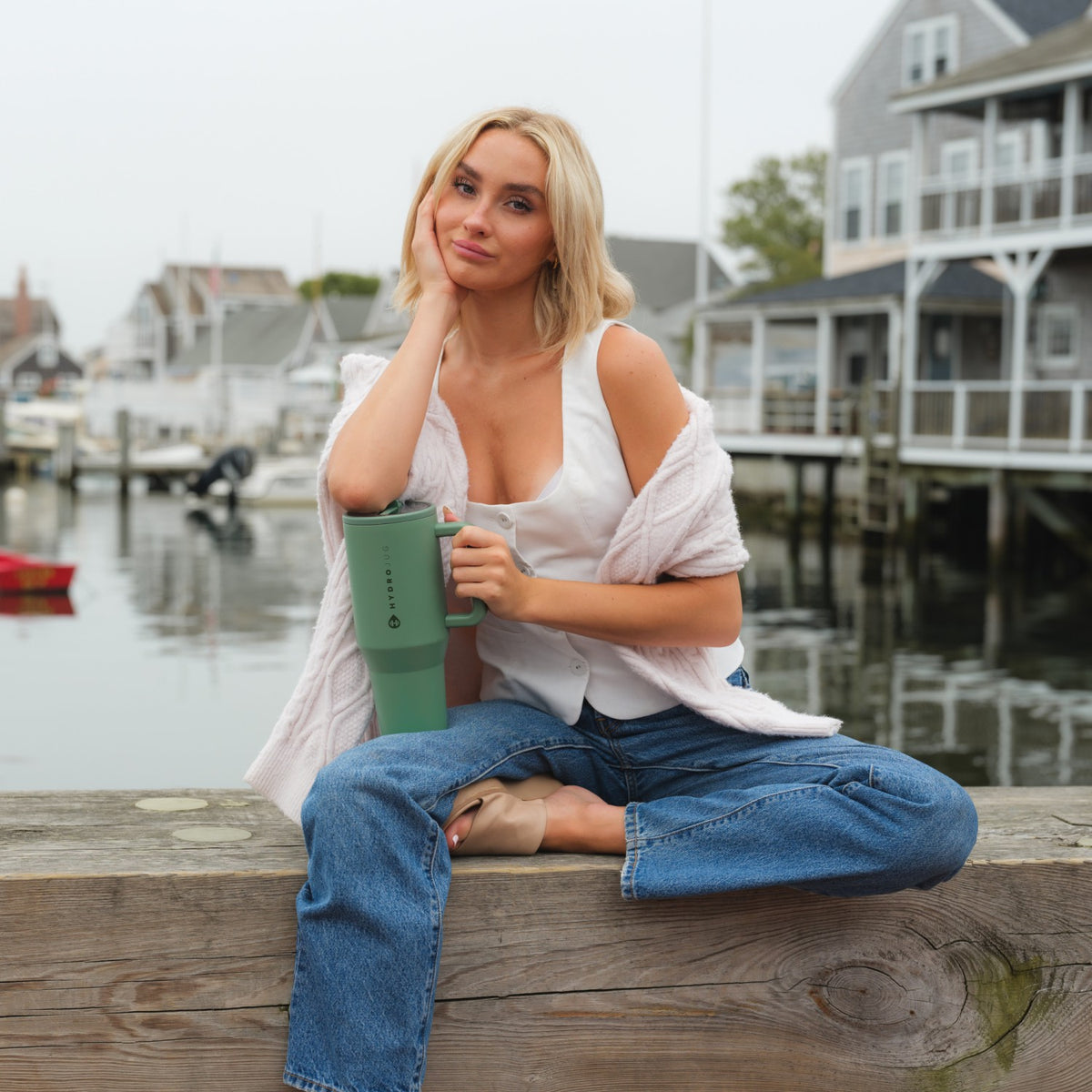 HYDROJUG Sale | HydroJug Traveler 40oz - All-Day Insulated Tumbler with Handle – Sage