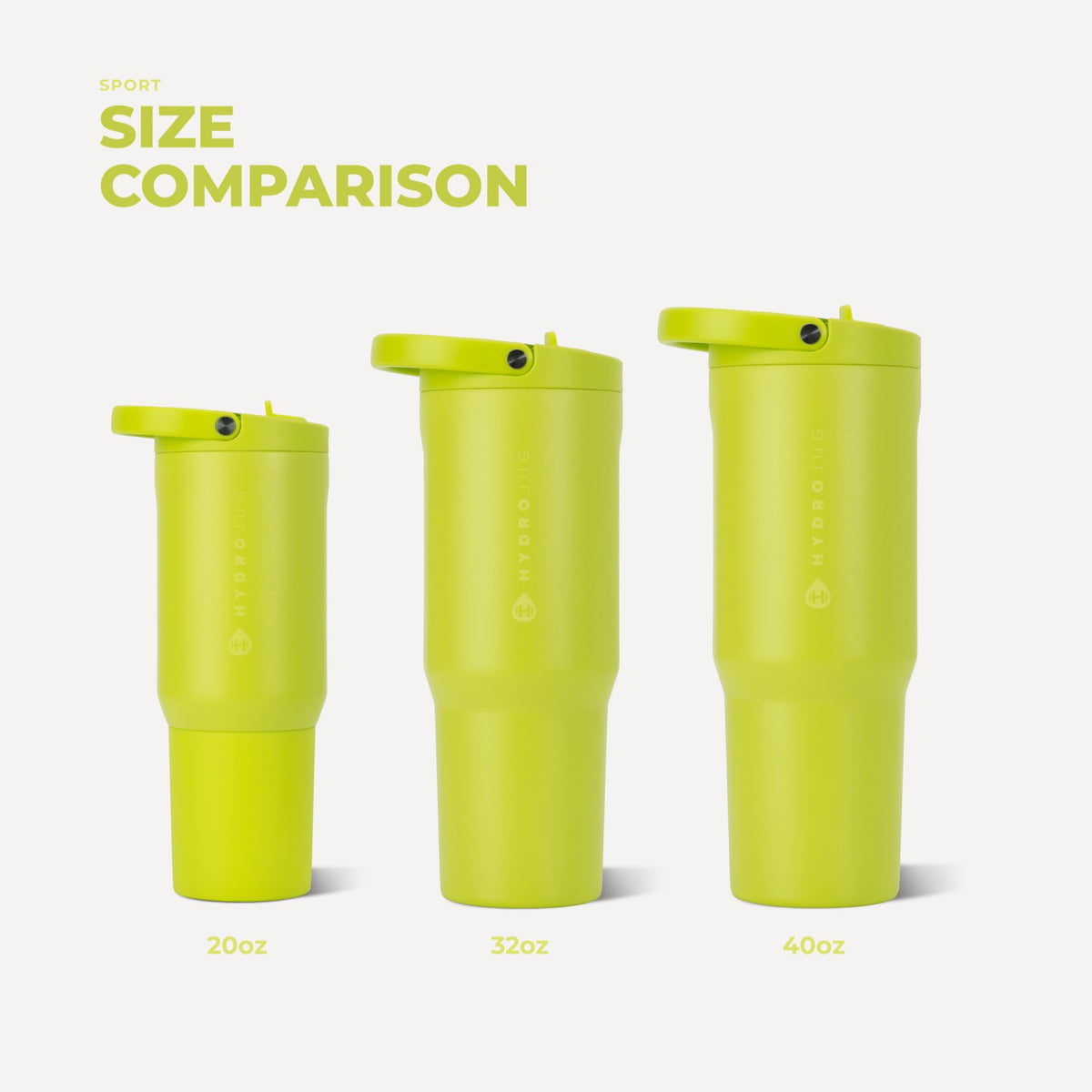 HYDROJUG Best Seller | HydroJug Sport 32oz - Leakproof Insulated Water Bottle, Workout & Hike – Lemon Lime