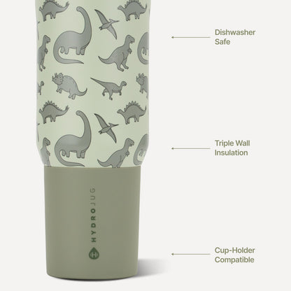 HYDROJUG Smart Buy | HydroJug Sport 20oz - Leakproof Kids Insulated Water Bottle – Dinosaur
