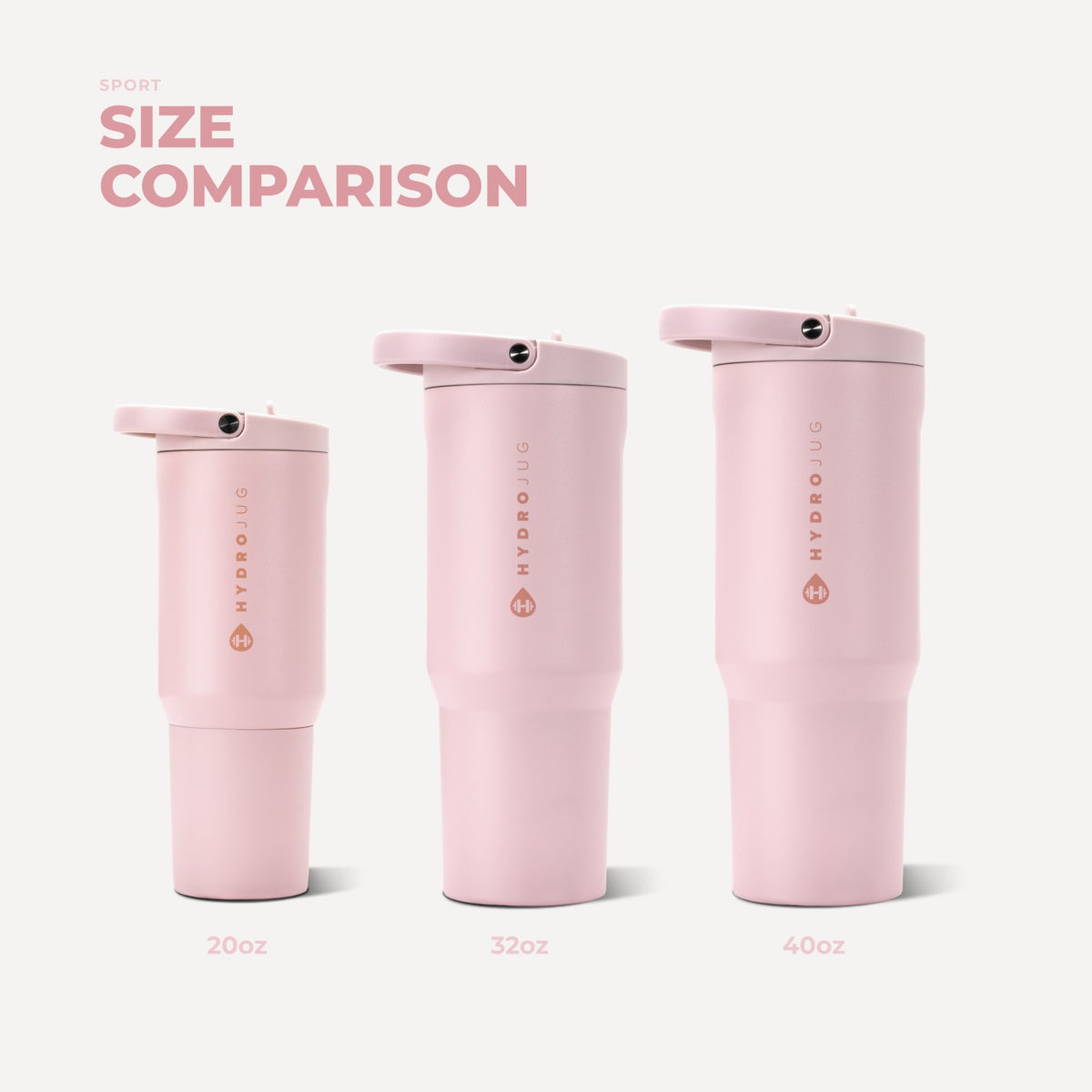 HYDROJUG Popular | HydroJug Sport 32oz - Leakproof Insulated Water Bottle, Workout & Hike – Pink Sand