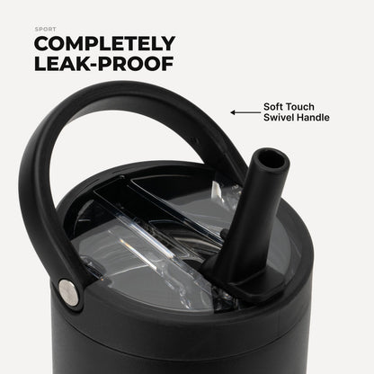 HYDROJUG Latest | HydroJug Sport 32oz - Leakproof Insulated Water Bottle, Workout & Hike – Black