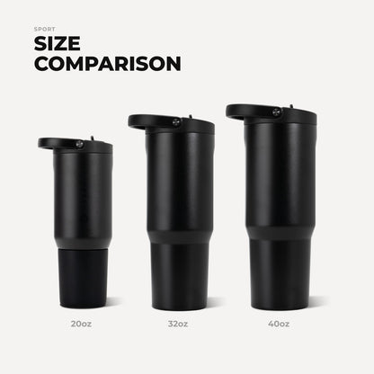 HYDROJUG Latest | HydroJug Sport 32oz - Leakproof Insulated Water Bottle, Workout & Hike – Black