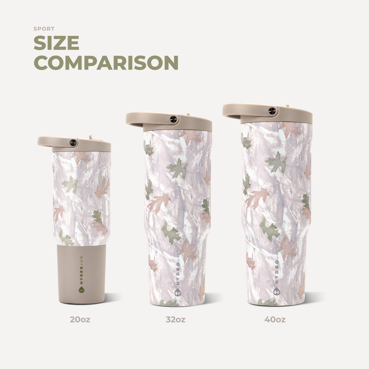 HYDROJUG Value | HydroJug Sport 20oz - Kids Insulated Water Bottle, Leakproof Flip Straw – Camo