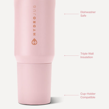 HYDROJUG Popular | HydroJug Sport 20oz - Insulated Water Bottle, Leakproof Flip Straw – Pink Sand