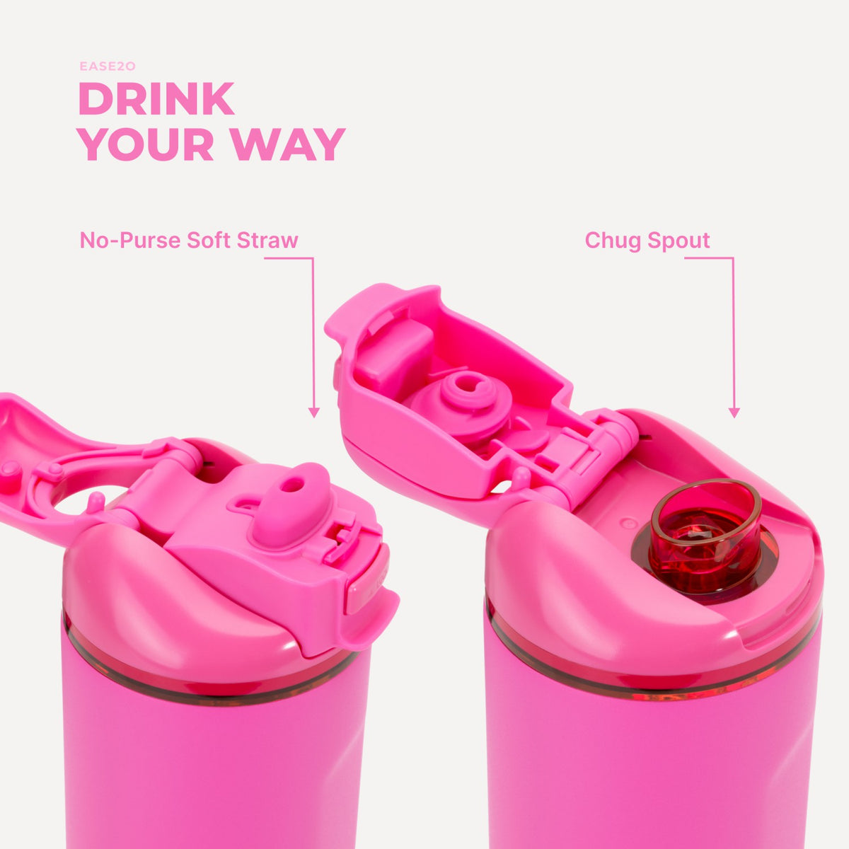 HYDROJUG Trending | HydroJug Ease2o 32oz - Compact Water Bottle with Straw & Chug Spout – Razzle