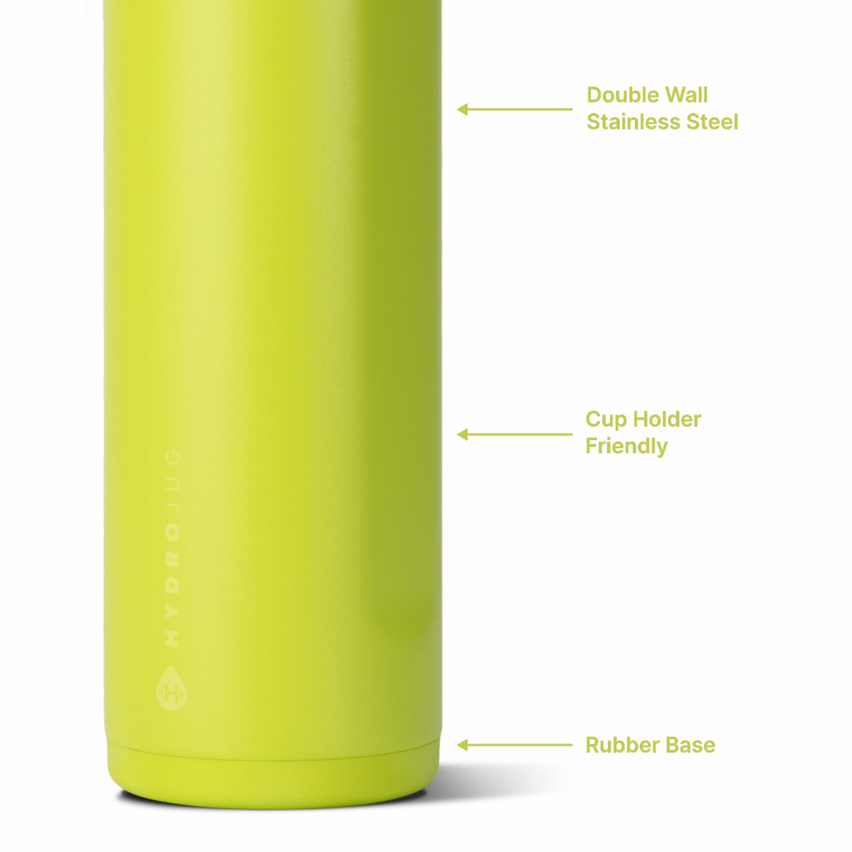 HYDROJUG Top Pick | HydroJug Ease2o 24oz - 2-in-1 Water Bottle with Soft Straw & Chug Spout – Lemon Lime
