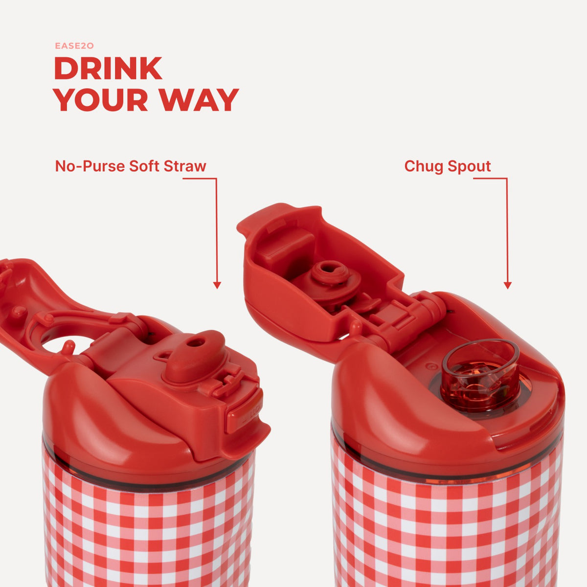 HYDROJUG Great Value | HydroJug Ease2o 14oz - Leakproof 2-in-1 Kids Water Bottle with Straw & Chug Spout – Summer Picnic