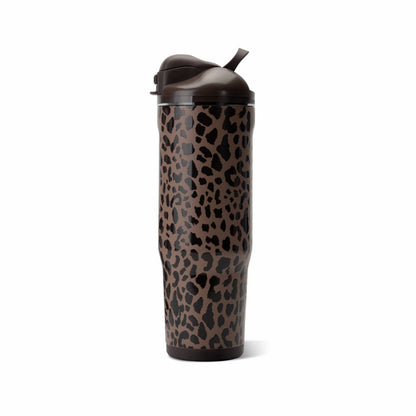 HYDROJUG Featured | HydroJug Ease2o 32oz - Compact Water Bottle with Straw & Chug Spout – Brown Leopard