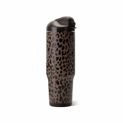 HYDROJUG Featured | HydroJug Ease2o 32oz - Compact Water Bottle with Straw & Chug Spout – Brown Leopard