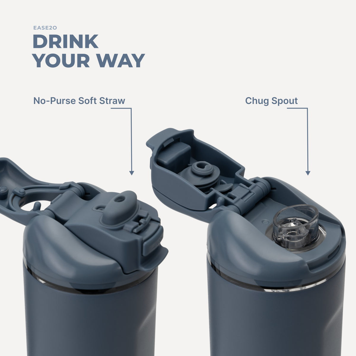 HYDROJUG Quality | HydroJug Ease2o 40oz - Dual-Function Water Bottle with Straw & Chug Spout – Cascade