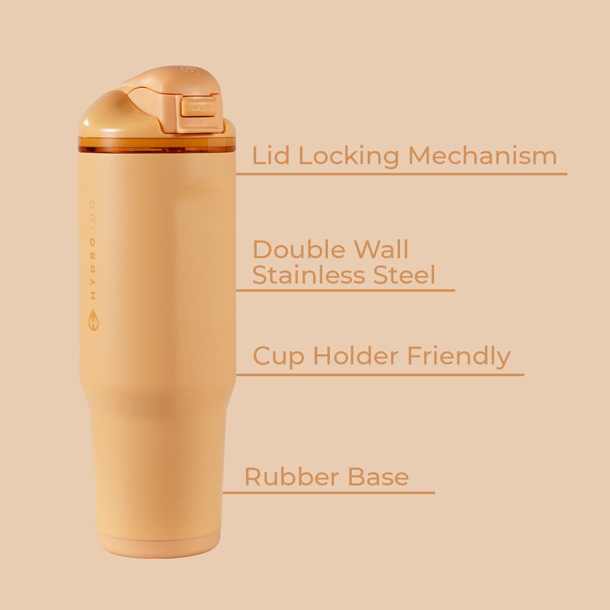 HYDROJUG Premium | HydroJug Ease2o 32oz - Compact Water Bottle with Straw & Chug Spout – Marigold