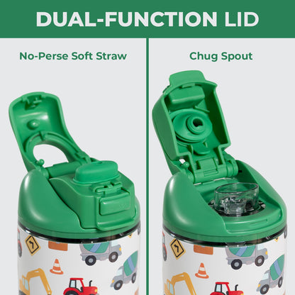 HYDROJUG Value | HydroJug Ease2o 14oz - Leakproof 2-in-1 Kids Water Bottle, Straw & Chug Spout – Under Construction