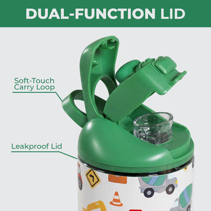 HYDROJUG Value | HydroJug Ease2o 14oz - Leakproof 2-in-1 Kids Water Bottle, Straw & Chug Spout – Under Construction