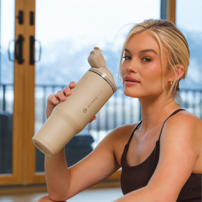 HYDROJUG Hot Sale | HydroJug Ease2o 40oz - Dual-Function Water Bottle with Straw & Chug Spout – Dune