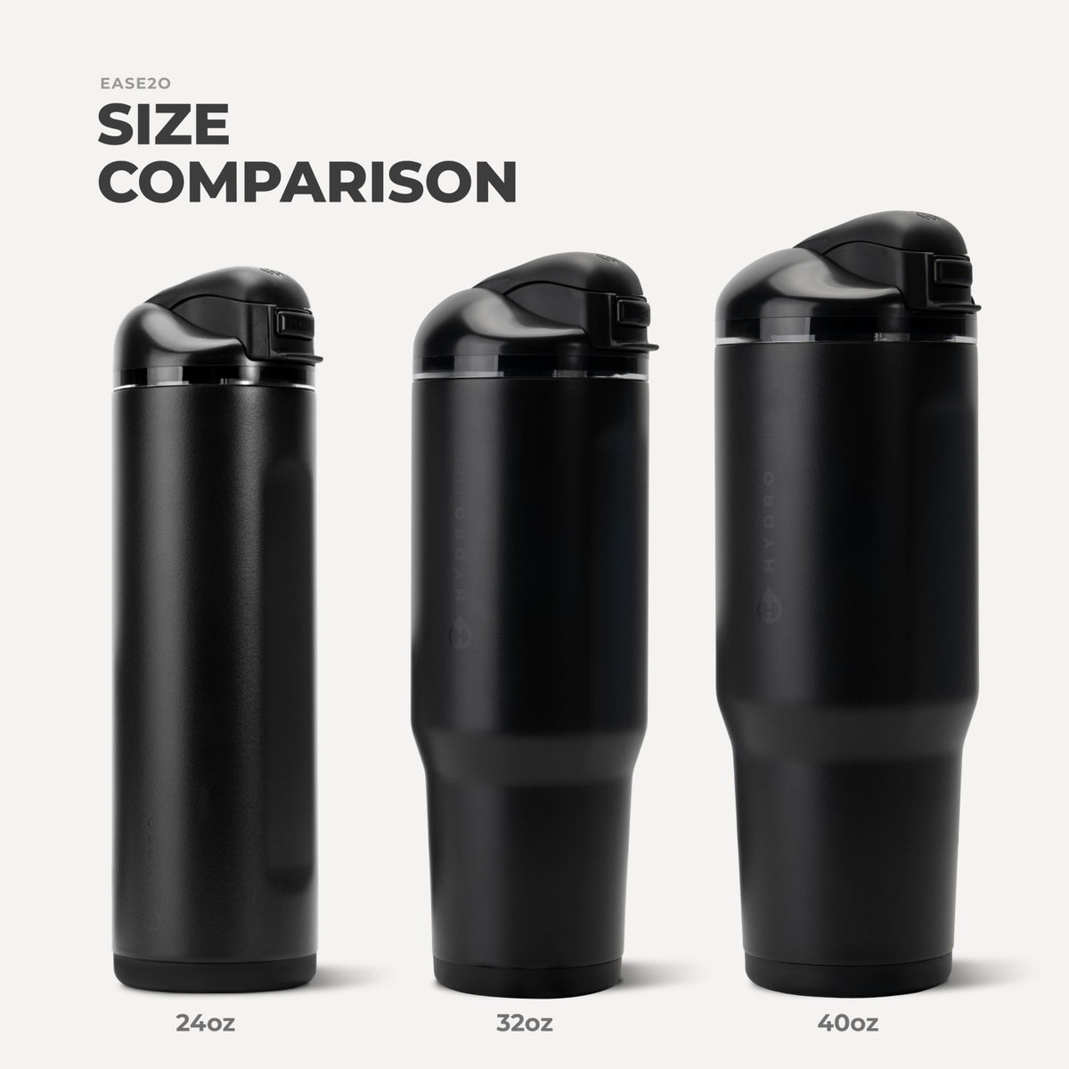 HYDROJUG Value | HydroJug Ease2o 40oz - Dual-Function Water Bottle with Straw & Chug Spout – Black