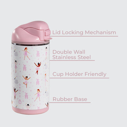 HYDROJUG Deals | HydroJug Ease2o 14oz - Leakproof 2-in-1 Kids Water Bottle with Straw & Chug Spout – Ballerina