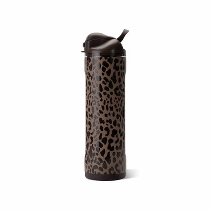 HYDROJUG Premium | HydroJug Ease2o 24oz - 2-in-1 Water Bottle with Soft Straw & Chug Spout – Brown Leopard
