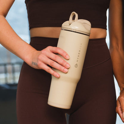 HYDROJUG Classic | HydroJug Ease2o 32oz - Compact Water Bottle with Straw & Chug Spout – Dune