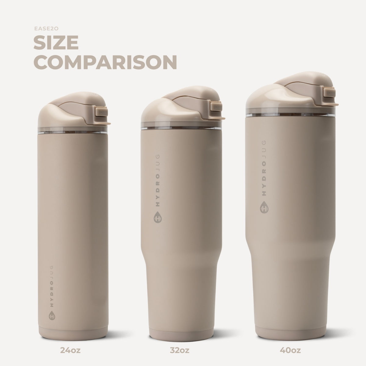 HYDROJUG Classic | HydroJug Ease2o 32oz - Compact Water Bottle with Straw & Chug Spout – Dune