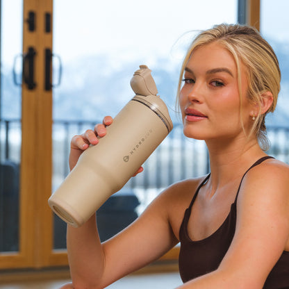 HYDROJUG Classic | HydroJug Ease2o 32oz - Compact Water Bottle with Straw & Chug Spout – Dune