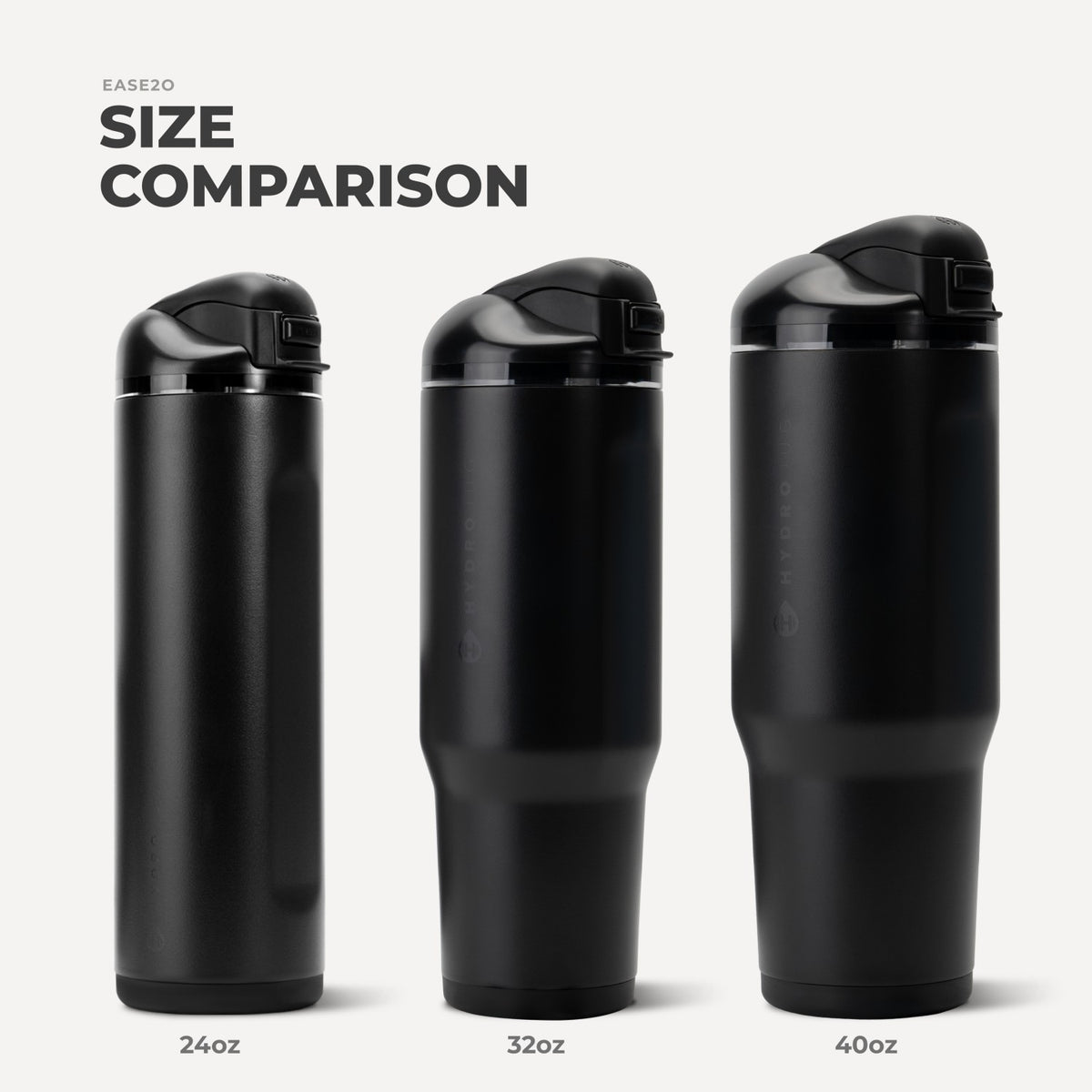 HYDROJUG New | HydroJug Ease2o 32oz - Compact Water Bottle with Straw & Chug Spout – Black