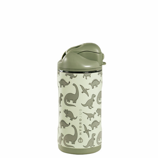 HYDROJUG Everyday | HydroJug Ease2o 14oz - Leakproof 2-in-1 Kids Water Bottle with Straw & Chug Spout – Dinosaur