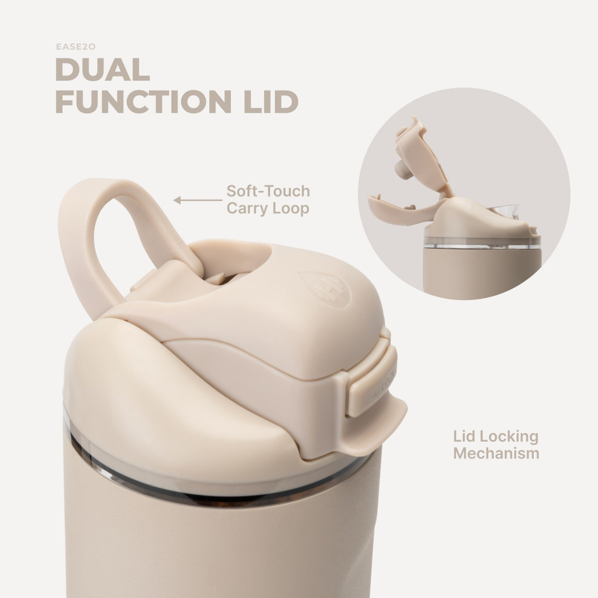 HYDROJUG Value | HydroJug Ease2o 24oz - 2-in-1 Water Bottle with Soft Straw & Chug Spout – Dune