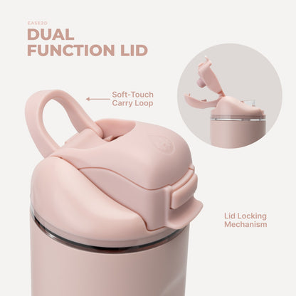 HYDROJUG Best Seller | HydroJug Ease2o 24oz - 2-in-1 Water Bottle with Soft Straw & Chug Spout – Dusty Rose