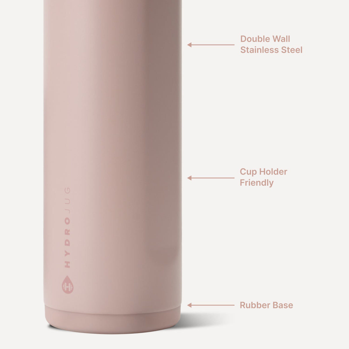 HYDROJUG Best Seller | HydroJug Ease2o 24oz - 2-in-1 Water Bottle with Soft Straw & Chug Spout – Dusty Rose