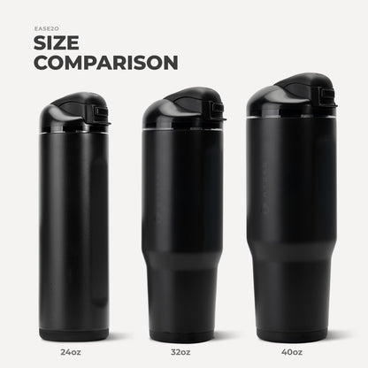 HYDROJUG Special Offer | HydroJug Ease2o 24oz - 2-in-1 Water Bottle with Soft Straw & Chug Spout – Black