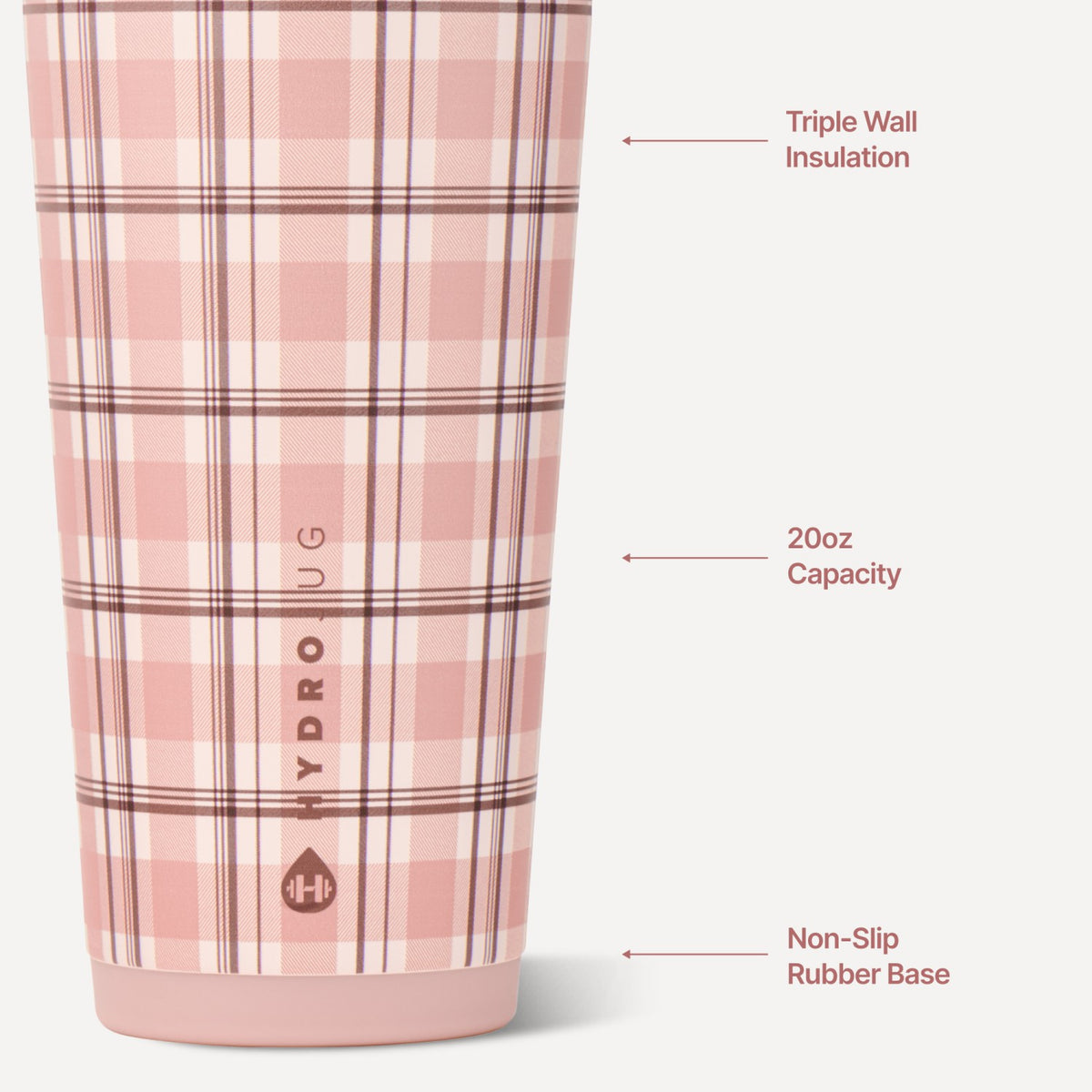 HYDROJUG Quality | HydroJug Everyday Tumbler 20oz - Pillow Talk Plaid