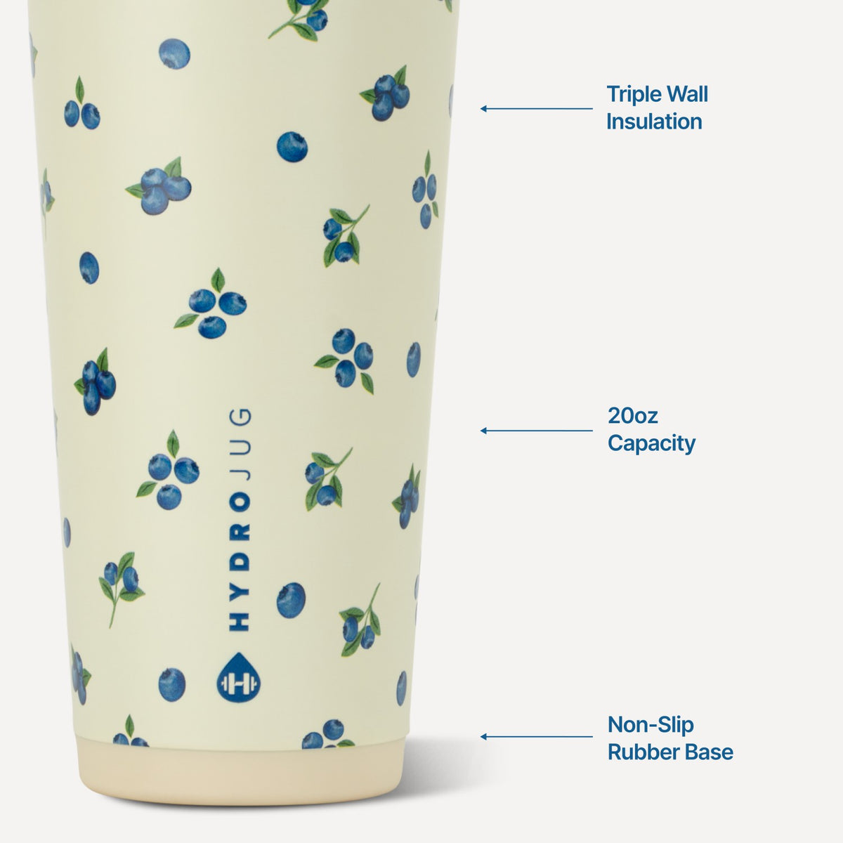 HYDROJUG Signature | HydroJug Everyday Tumbler 20oz - Ceramic-Lined Insulated Tumbler with Straw – Freshly Pick'd